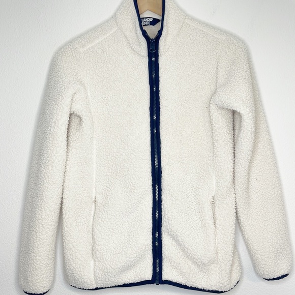 Lands End sherpa zip up jacket